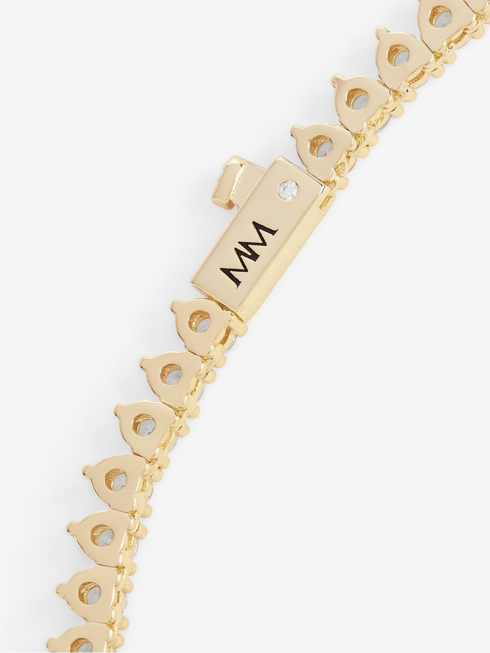 MELINDA MARIA | Not Your Basic Tennis Necklace 3mm - Gold & Blue Opal - Picture 11 of 12